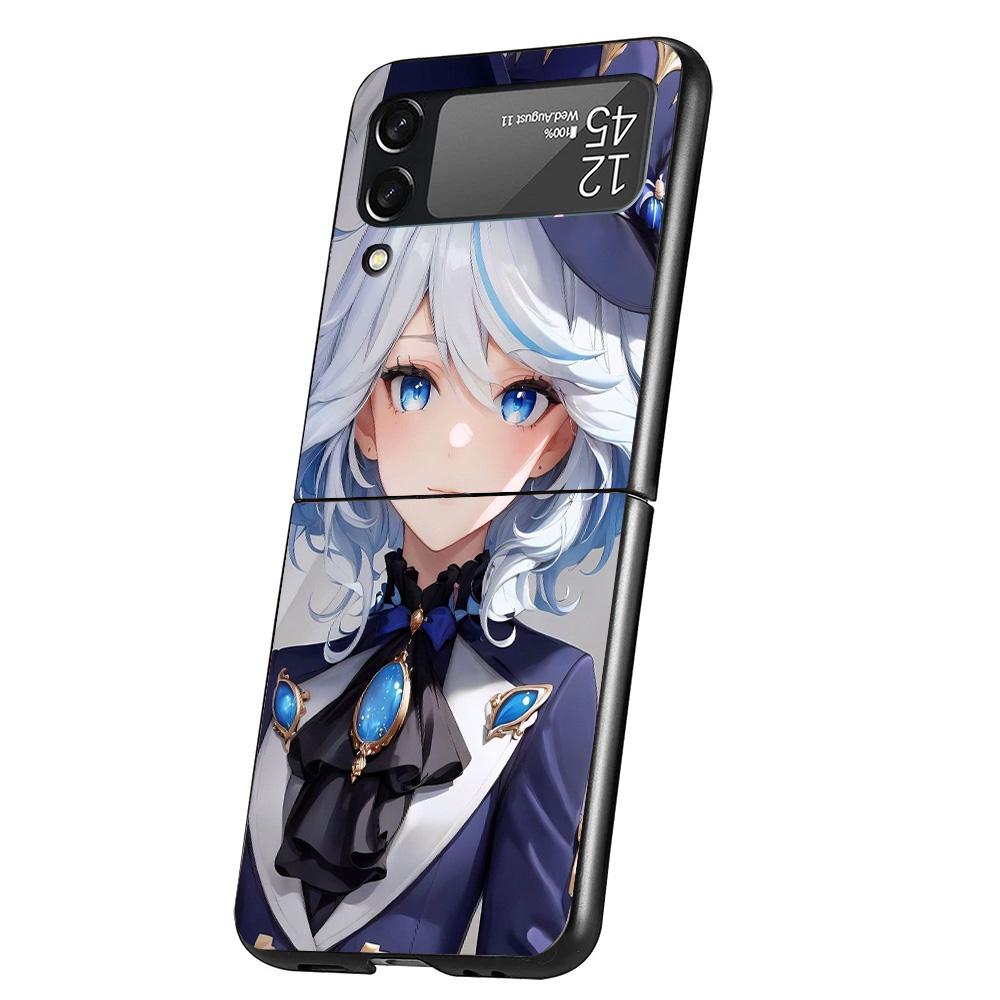 

Genshin Impact Furina Phone Case For Samsung Galaxy Z Flip 7 6 5 4 3 5G Cover ZFlip7 ZFlip6 ZFlip4 ZFlip5 ZFlip3 Coque Fundas Ga Samsung Z Flip