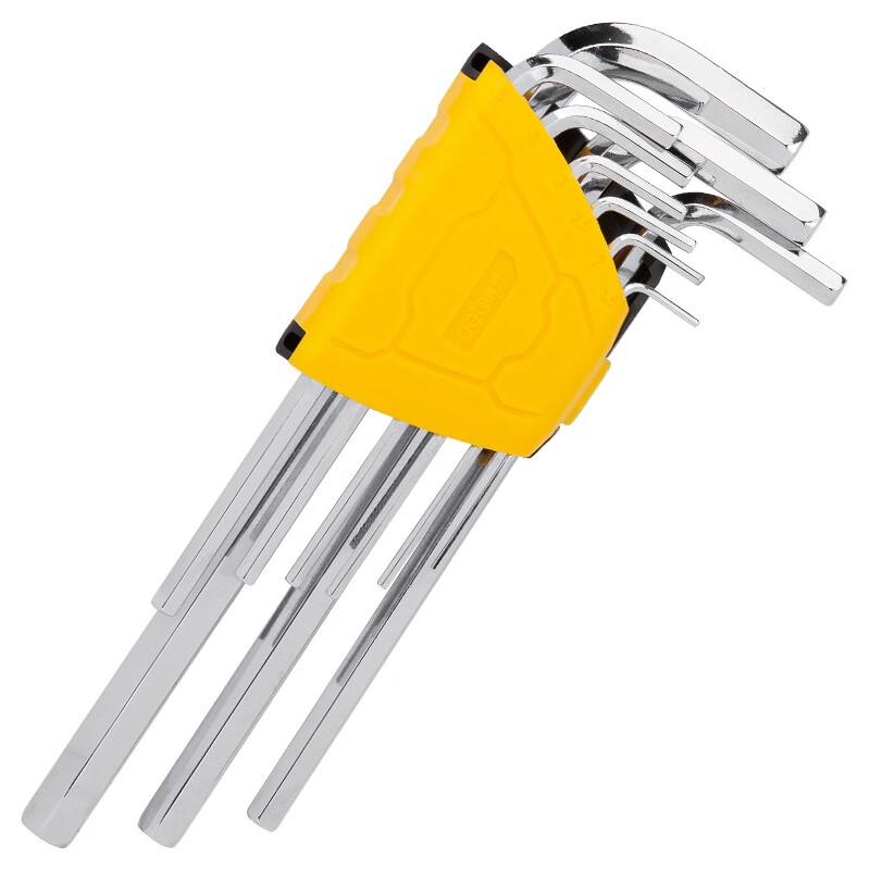 Deli DL2173 Mirror-Finished Extra Long Flat-Head Hex Wrench Set CN plug (adapter included)