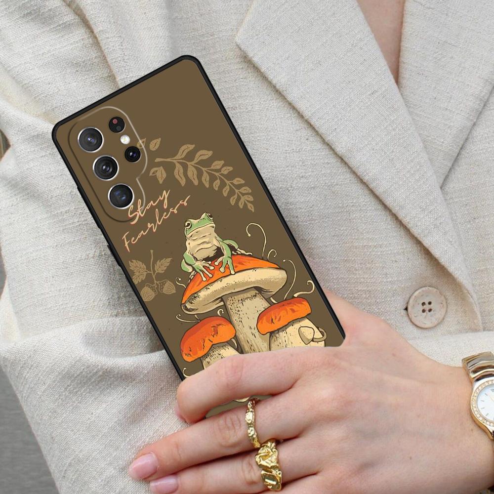 Hippie Mushroom Frog Shrooms Cell Phone Case for Samsung Galaxy S26 Ultra S25 S24 S23 S22 S21 S20 Note10 Cover