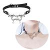European American Style Leathers Collar Trend Punk Bone Pentagrams Neck Bands Adjustable Length Neckchain Accessories