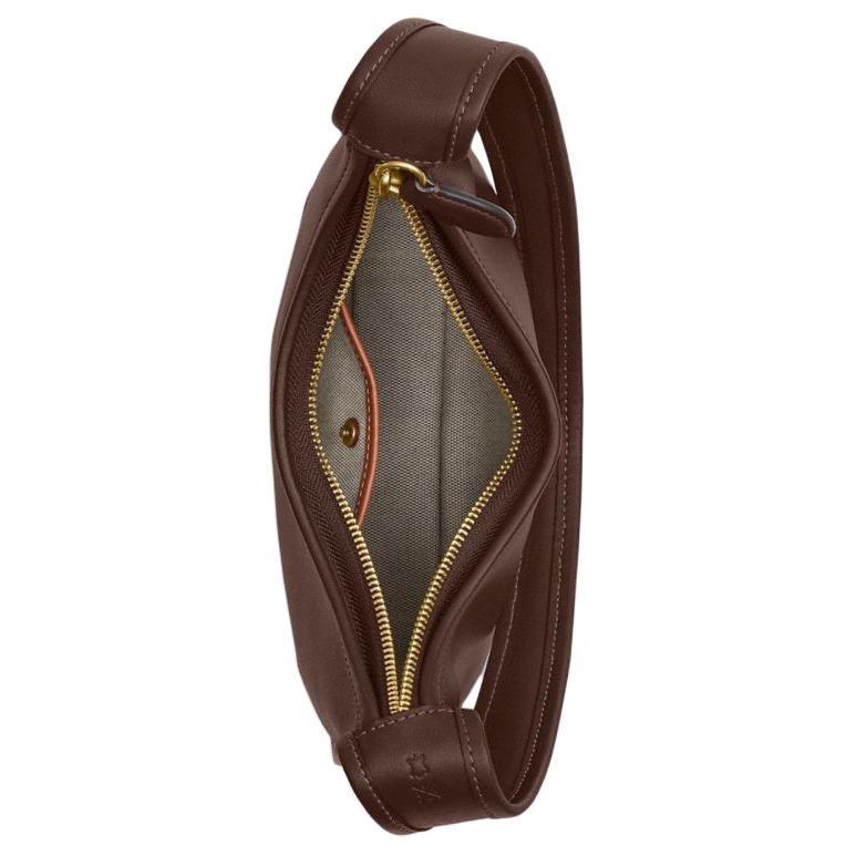 Coach Curve 23 Top Zip Closure Glove Tanned Leather Underarm Tote Shoulder Bag Medium Women Bags Brass Maple-Brown CAF11-B4MPL