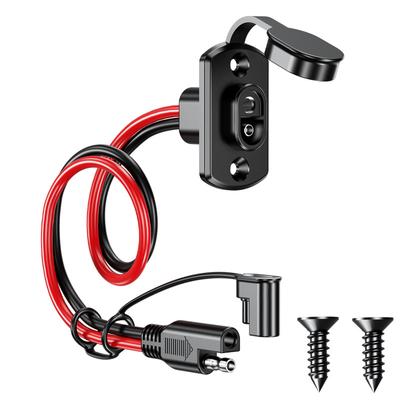 Wire Solar Cable Extension Cord SAE Male Plug To SAE Female Socket