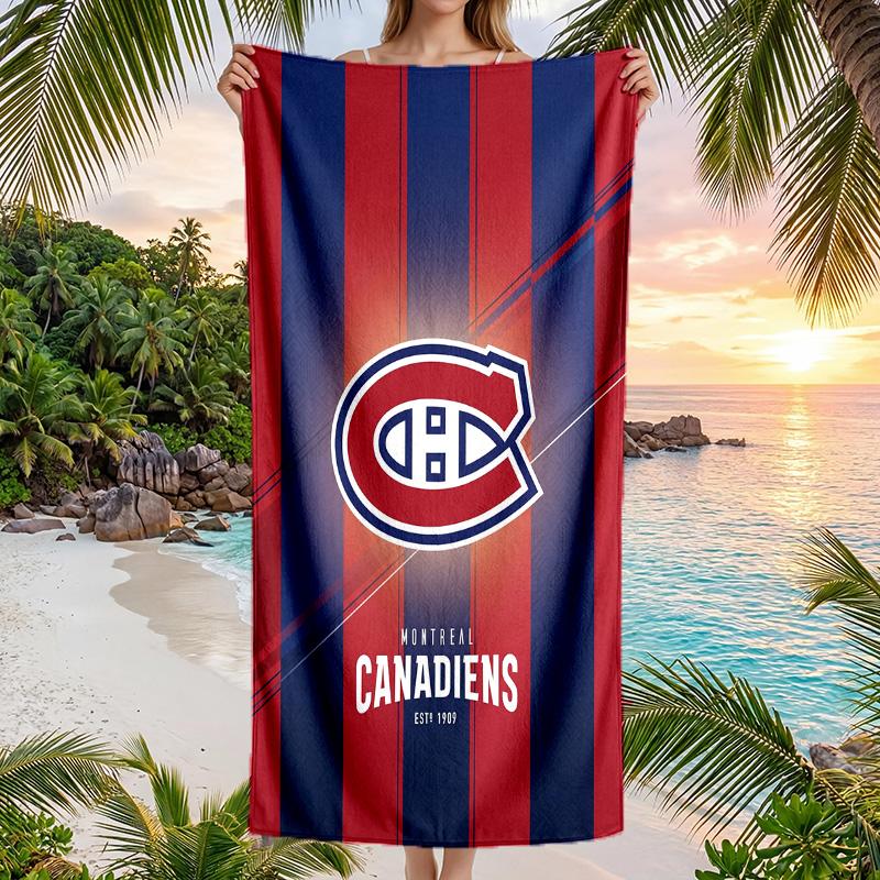 Montreal Canadiens Mode Strandtuch Tragbar Weich Schnelltrocknend Handtuch Für Schwimmen Camping Urlaub