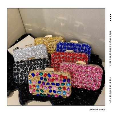 Neue volle Diamant glänzende Tasche Diamant-Kupplungstasche Abendtasche Hochzeitsbankett-Tasche Partytasche Kleine quadratische Tasche Damen-Tasche