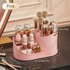 1pc Rotating Makeup Organizer, Vanity Tray for Brushes/Lipsticks | Compact Design, White & 4 Colors, Ideal for Desk Storage