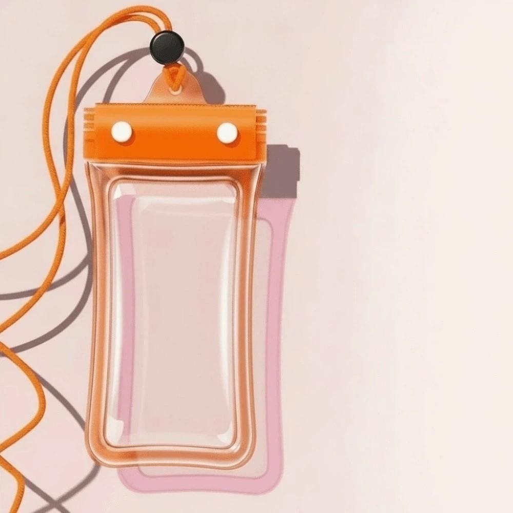 

Adjustable Strap Waterproof Phone Pouch Sealed Lightweight Crossbody Dry Bag PVC ABS Transparent Hanging Neck Bag for Gifts помаранчевий