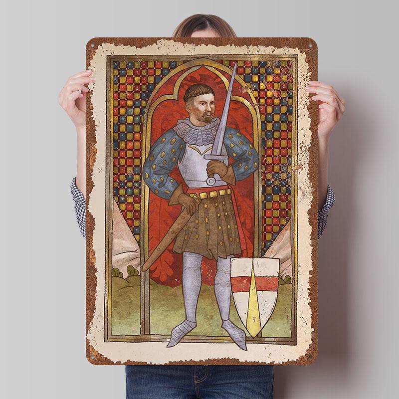 Kingdom Come Deliverance Poster in Latta Arte da Parete Personalizzabile Segni in Latta Metallici Retro Vintage per Casa e Decorazione Gaming