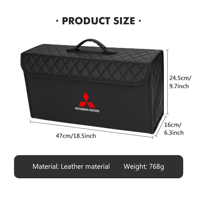 Skládací organizér do auta ze semiše, vodotěsný, pro Mitsubishi Lancer ASX Pajero Mirage Attrage Xpander Outlander
