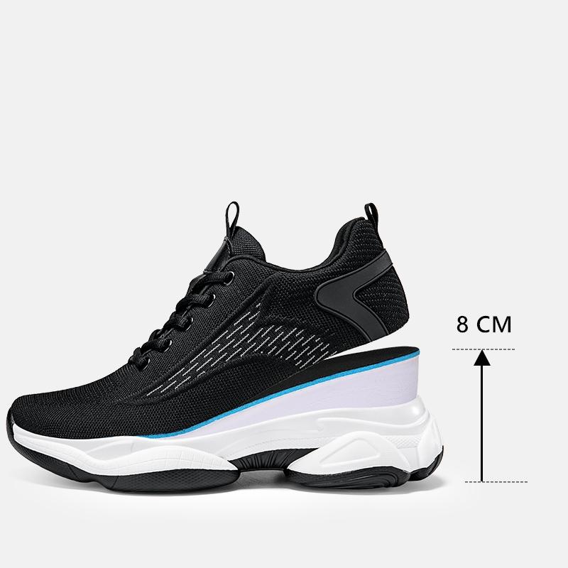 Comfortable Breathable Summer Elevator Sneakers Height Increasing Shoes for Man Insoles 8CM Hidden Heels Sports Inner Lift Shoes