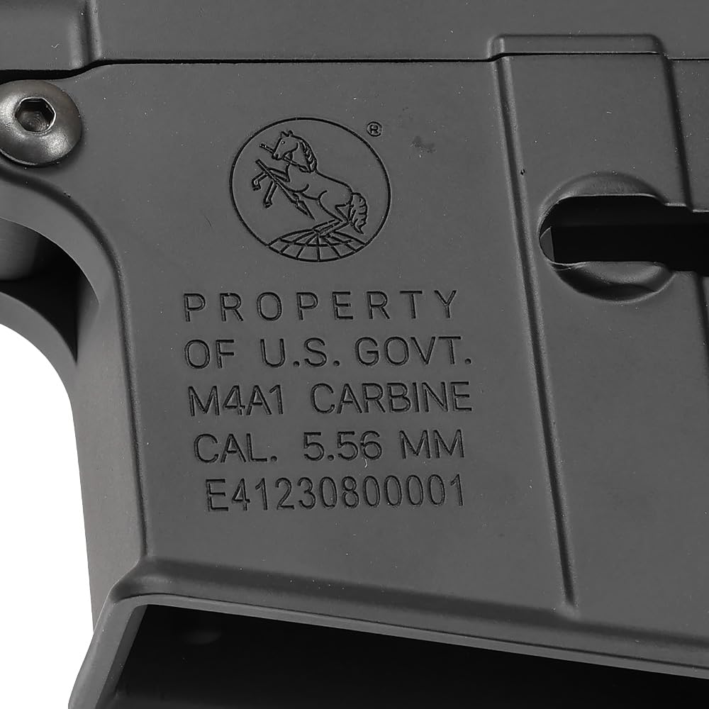 Ryohin Buhin E&C Aluminum Frame & Exterior Parts Set for M4 Series Electric Guns, Colt M4A1 Metal Receiver Conversion Kit with Realistic Engraving