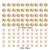50Pcs Stainless Steel Crimp Bead Tips Knot Covers Clamshell Fold-Over Bead with 50pcs End Beads For DIY Jewelry Making