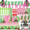 Kit Bad Women Witch Carton Birthday Party Decoration Paper Tableware Latex Balloons Tablecloth  Happy Birthday Banner Backdrop