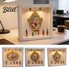 Stylish Home Decor Frame DIY Mini Museum Silhouette Box with LED Light Kit Customizable 5 Figurines And 1 Personalized Photo Display Case for Wedding