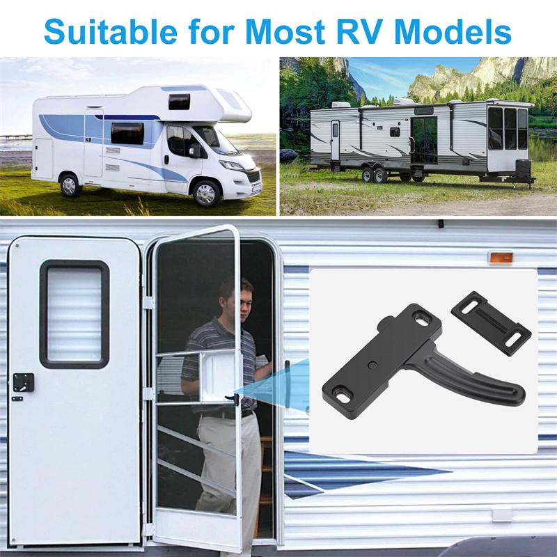 Aluminum Leisure Rv Screen Door Latch Hand Handle Kit For Driver Side Door - Camper Motorhome Travel Trailer
