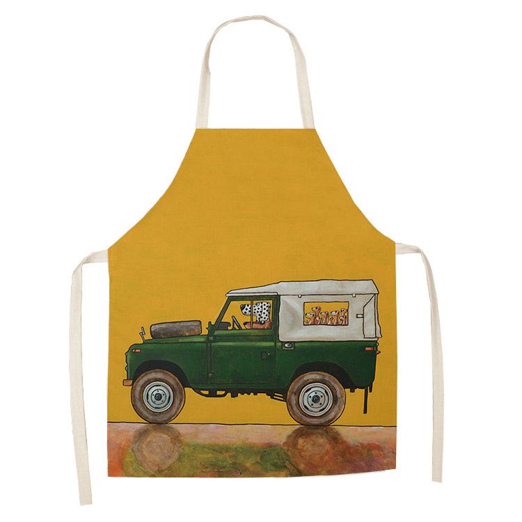 

Кухонные фартуки с рисунком автомобиля, кухонный фартук, аксессуары для выпечки, женский фартук, кухонный фартук для мужчин, кухонный фартук 47x38cm