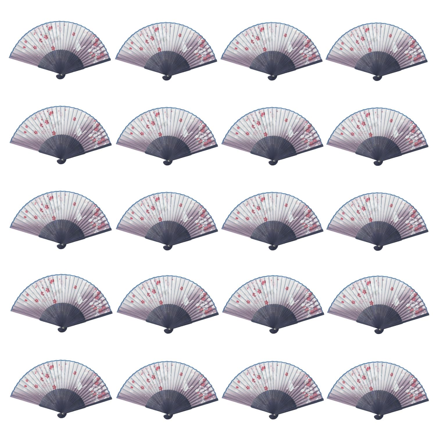 

Премиальные веера ручной работы Castle Enterprises [Кошка и Сакура] (фиолетовый)] Набор из 20 предметов - Отличный японский сувенир для иностранцев