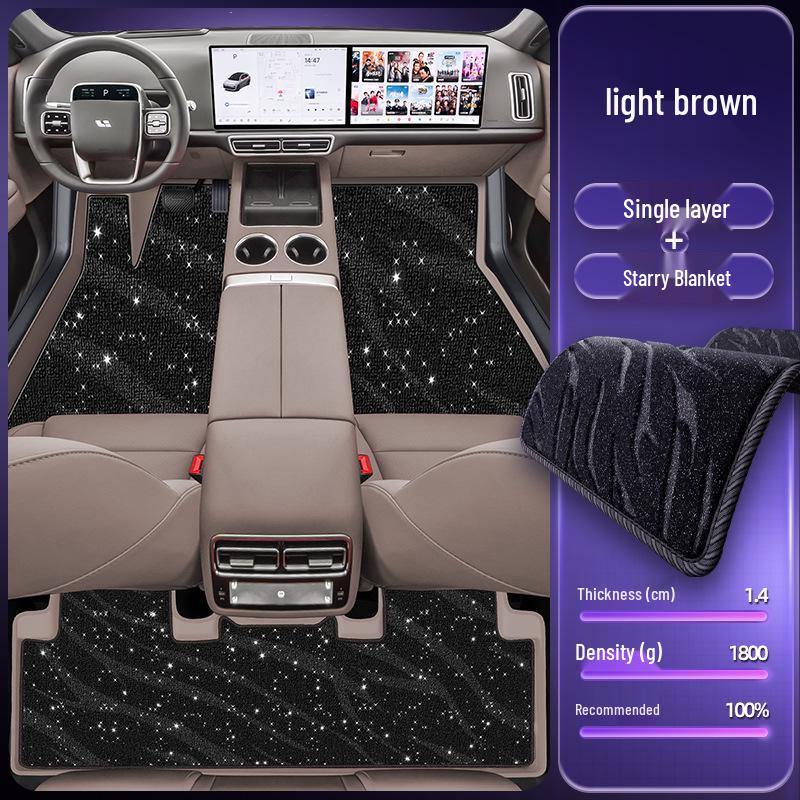 Ideal L6 Model Floor Mats - Waterproof, Dustproof, Double Layer, for Five-Seater Cars