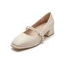 Shallow thick heel single shoes women's new cheongsam shoes gentle Mary Jane high heels