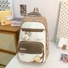Large Capacity Junior High School Schoolbag Women's Color Contrast Backpack