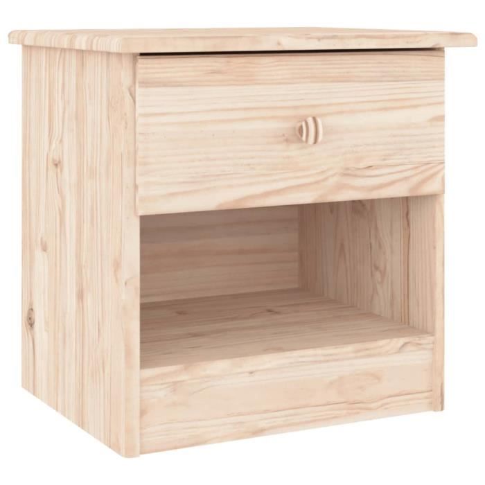 VidaXL Bedside Table ALTA 43x35x40.5 Cm Solid Pine Wood 353913