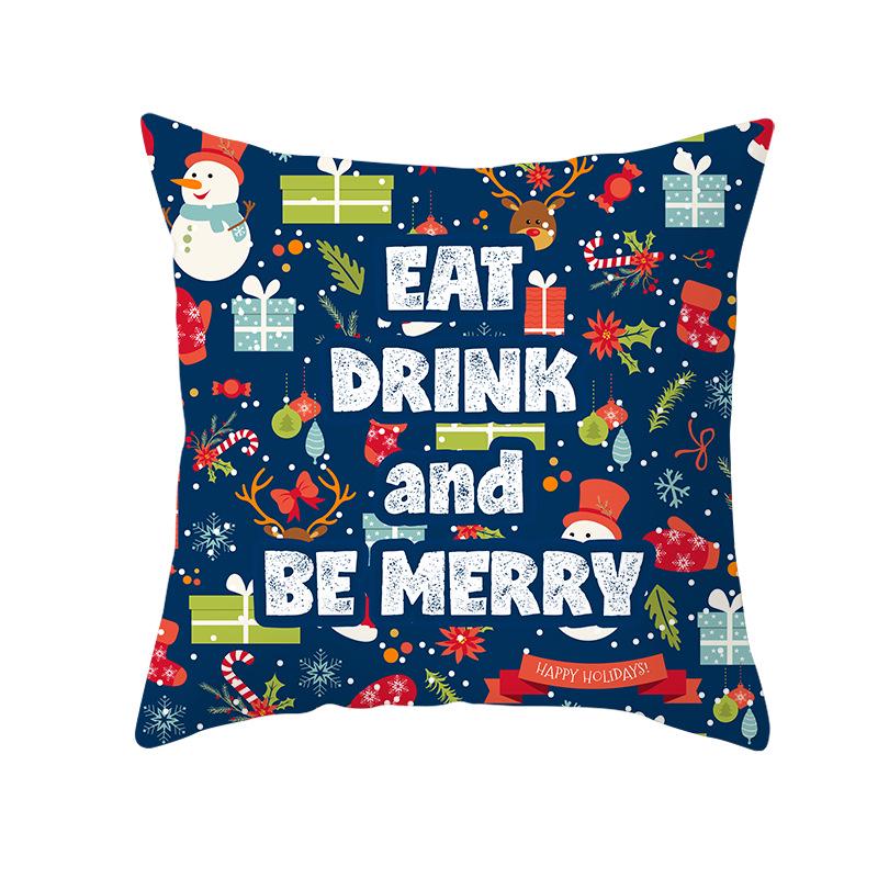 Cartoon Printed Christmas Pillow Cases New Sofa Pillow Cases Home Home Decoration
