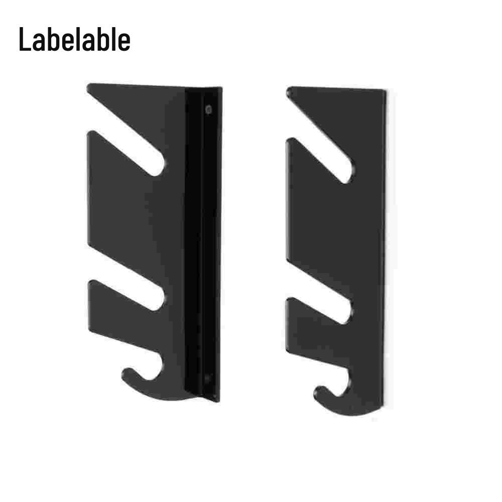 Skateboard Wall-Mounted Display Rack Pair with Storage Hooks