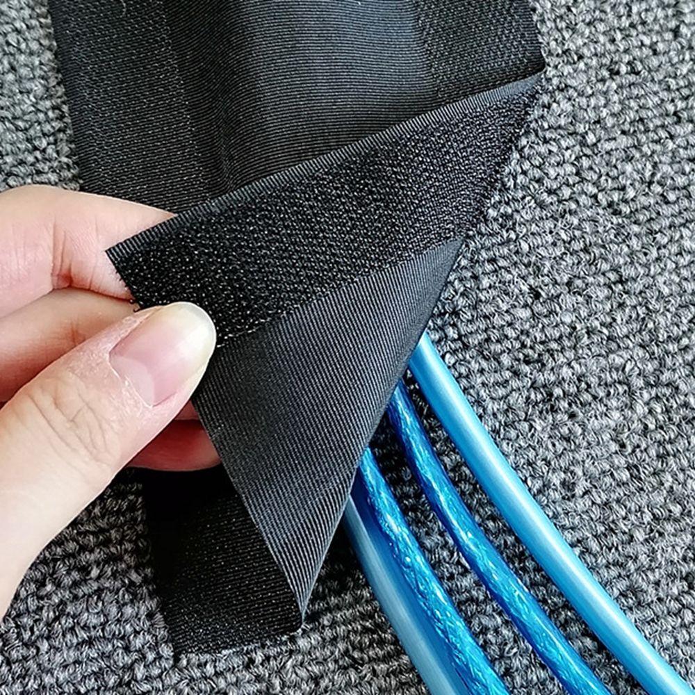 Magic Tape Nylon Carpet Floor Office Desk Cable Grip Office Supplies Cable Protector Wire Cover