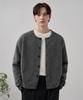 Draw Fit Urbane Wool Crop Knit Cardigan [Melange Grey]