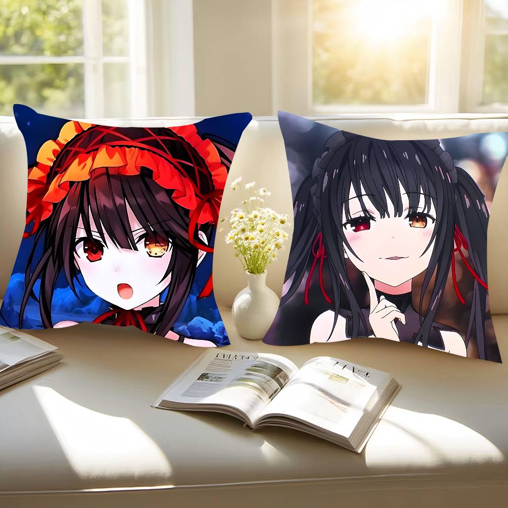 Tokisaki Kurumi Pillow Case Removable Washable Cushion Cover – All-Season Soft Linen