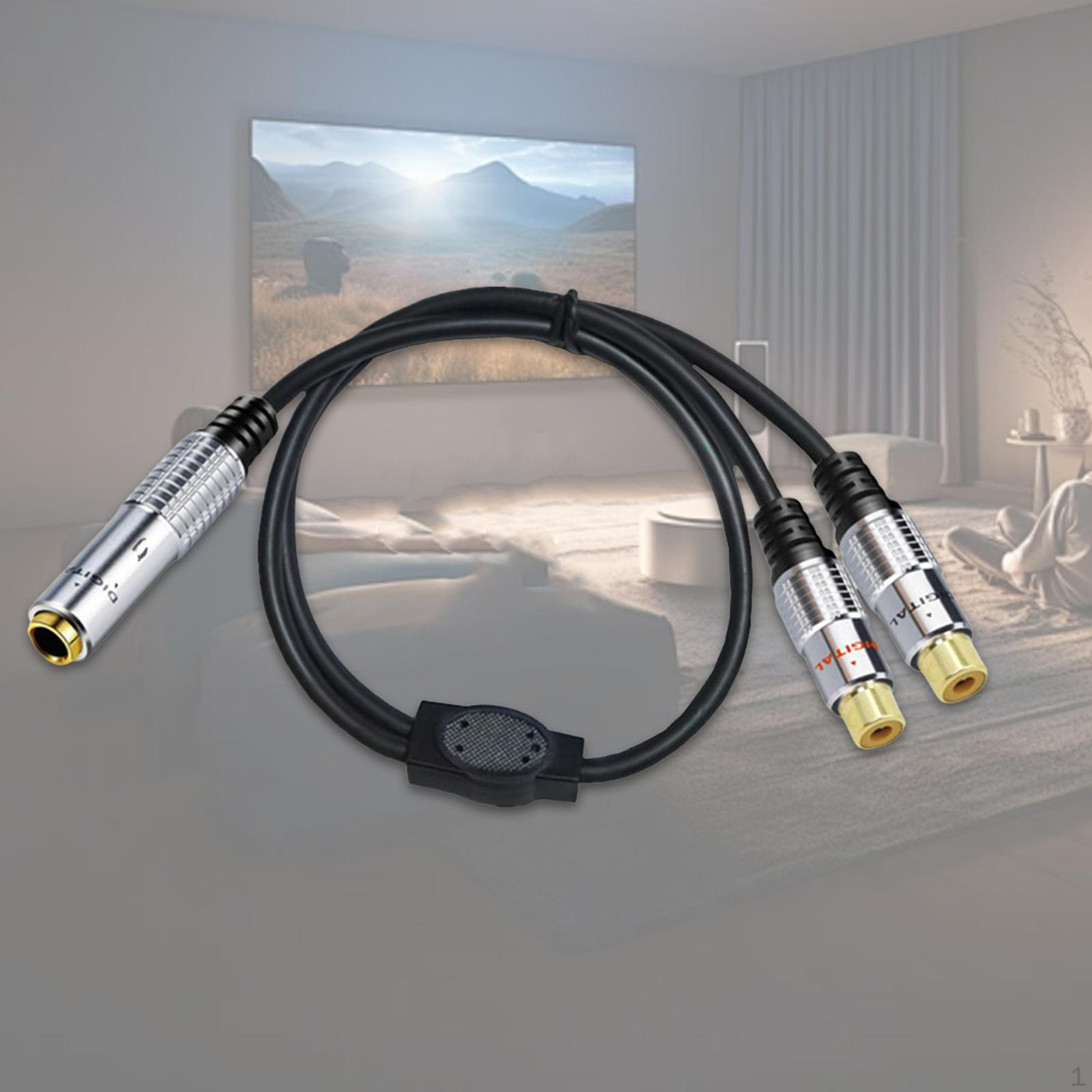 

Y-адаптер для аудиоколонок, разветвитель кабеля, разъем для RCA, металлический корпус, черный Female to Female