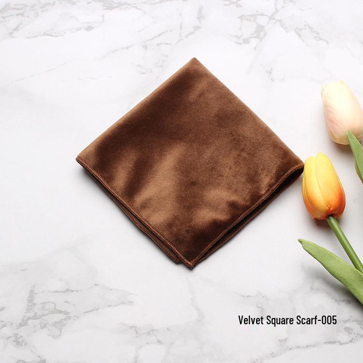 Velvet Pocket Square Scarf - Fashionable Men's Dress Accessory for Weddings and Parties