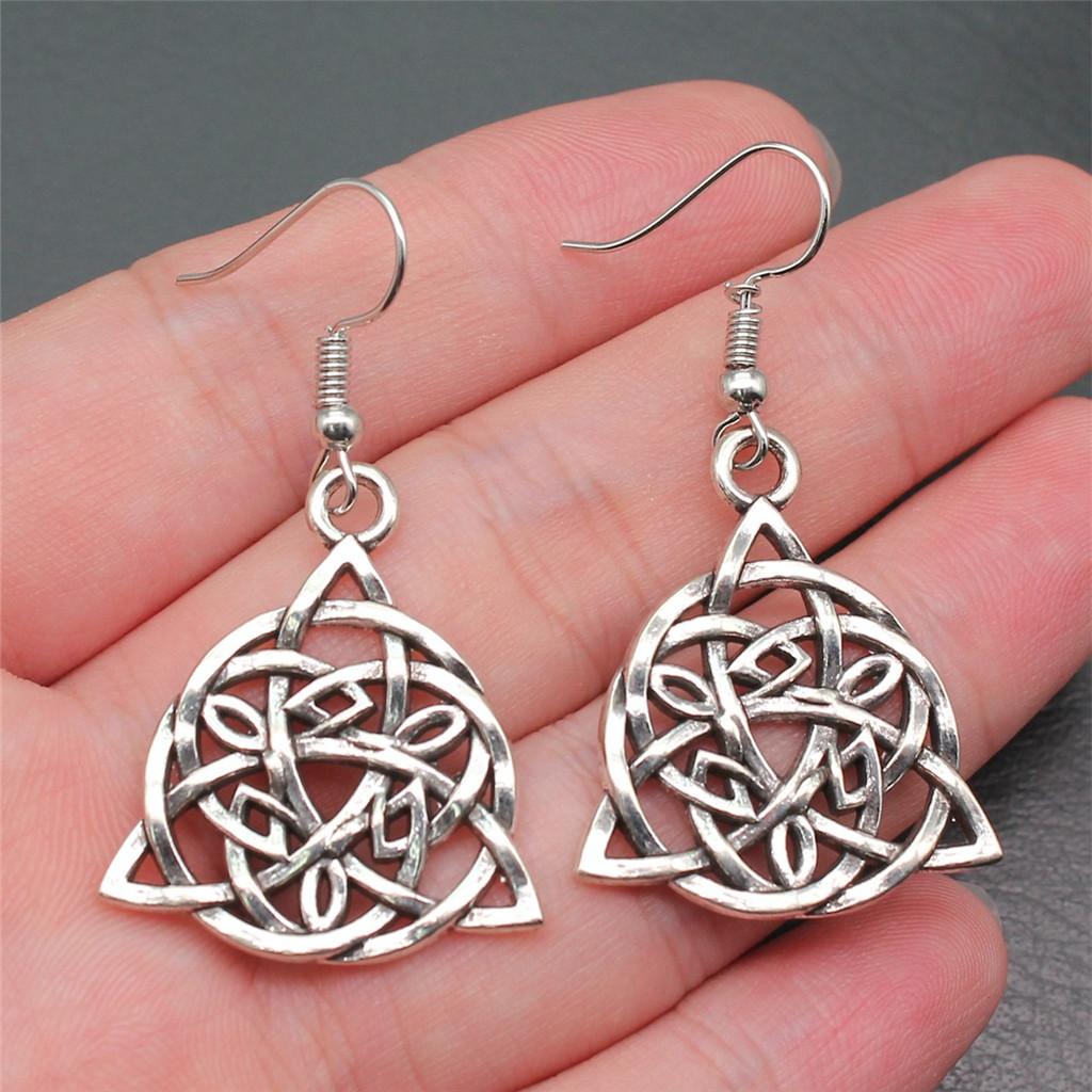 Drop & Dangle Earring Celtic Hexagram Kids' Jewelry MaterialsEarring Size 18x19mm QE006