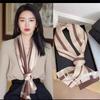 Business Scarf Imitated Silk Fabric Men'S Scarf Long Scarf Double-Sided Trendy British European American Style Autumn Winter