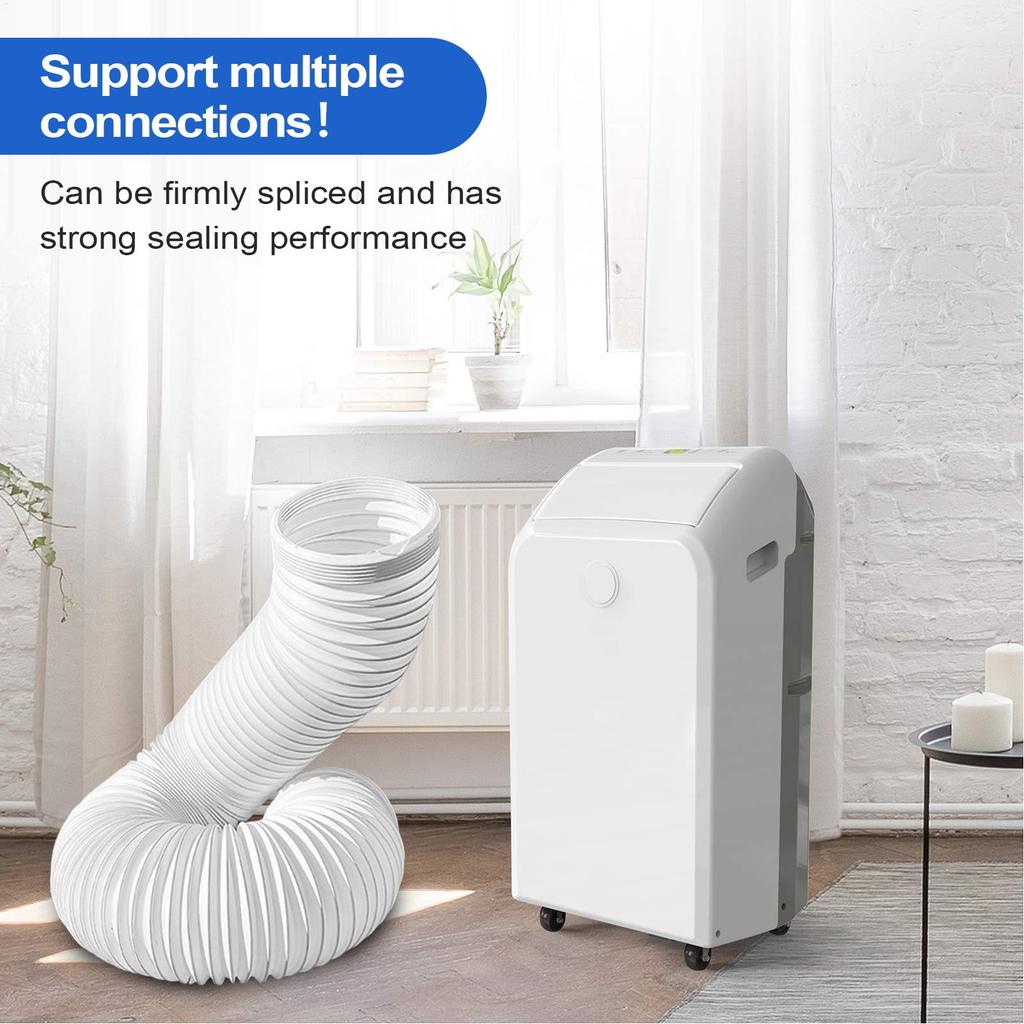 Klimaanlagenschlauch Tragbarer Abluftschlauch Einstellbare Länge Hochfester Schlauchteil für Zelt Wohnmobilfenster Außenraum Innenraum