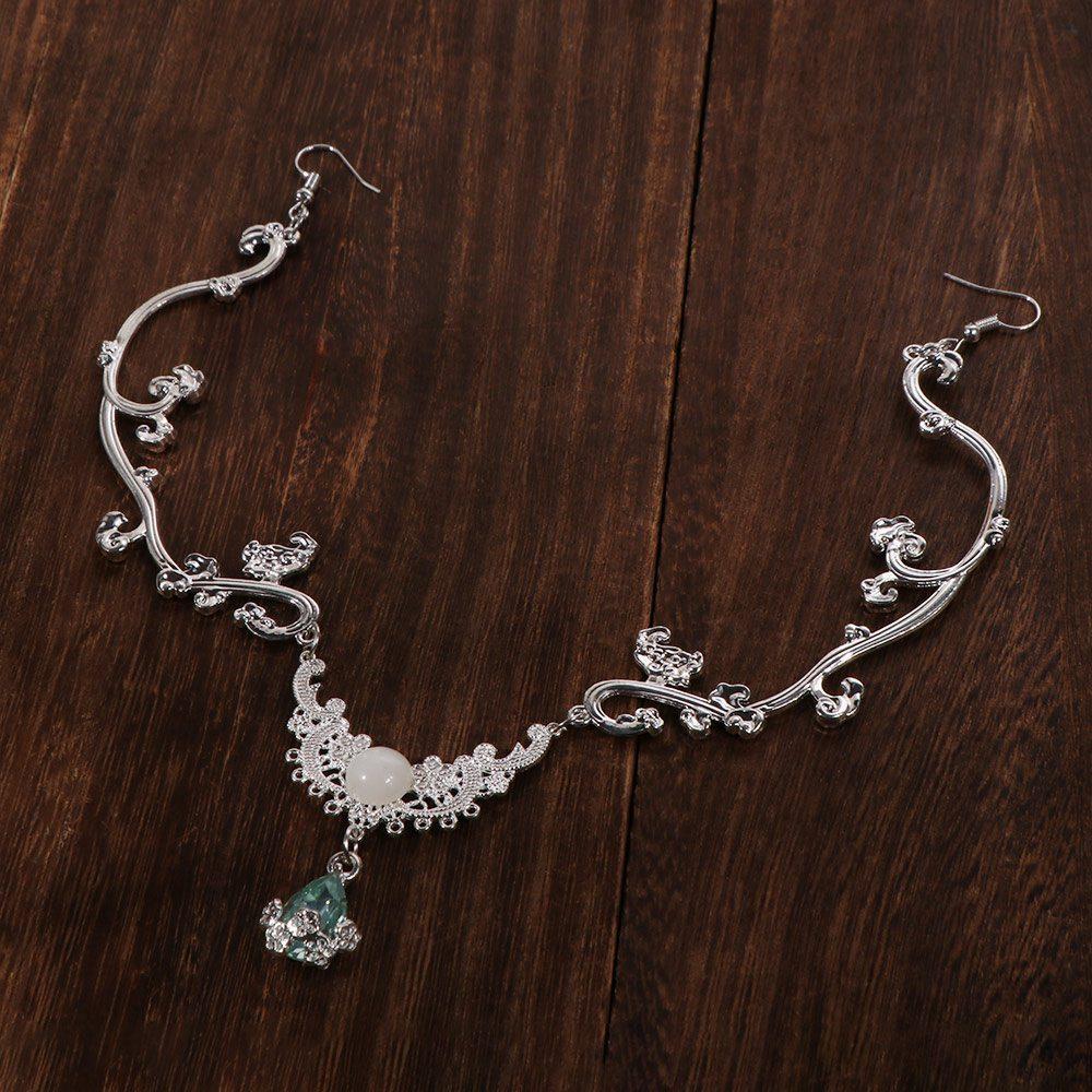 Luxury Crystal Rhinestone Hairband Forehead Fairy Starry Shiny Head Chain Performance Show Bride Wedding Hanfu Headdress