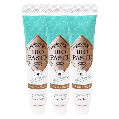 Biopaste Mild 17g Mini Toothpaste, Fluoride-Free, Additive-Free, Organic, Breath Control, Non-Abrasive, All-Natural Toothpaste Gel for Kids (Pack of 3