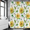 Yellow Sunflower Shower Curtain Summer Floral Fabric Decorative Bathroom Hanging Curtains Autumn Rustic Botanical Bathroom Decor