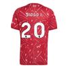 adidas Liverpool Diogo Jota 20 Home Quick-Dry Pullover Short Sleeve Football Shirt Fan Version Men Tops KA6852-20