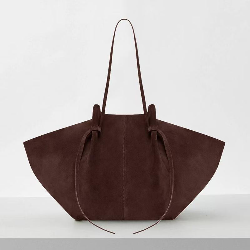 Yogodlns Women Handbag Light Luxury Suede Nubuck Leather Wing Bag Simple Large Capacity French Retro Shoulde rBag Casual Underarm Bag