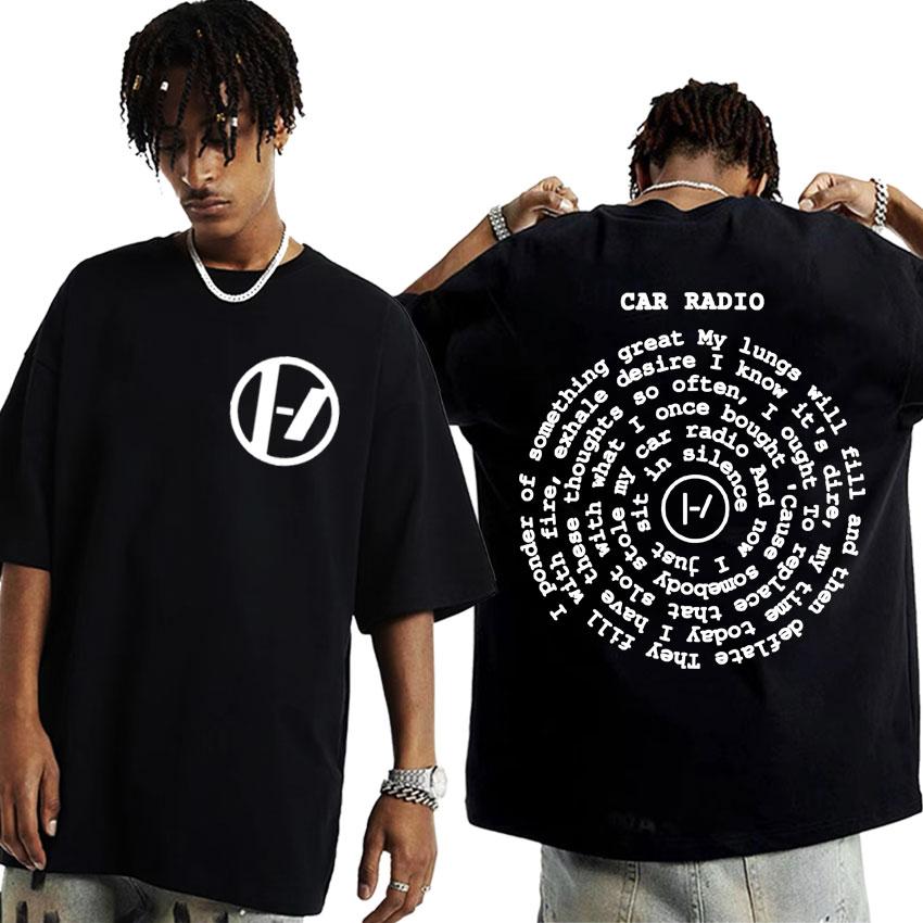 Trendy Hip Hop Twenty One Pilots T-shirt Men's Women's Short Sleeve Rapper Punk Street Harajuku Y2k T-shirts Oversized Top Tee