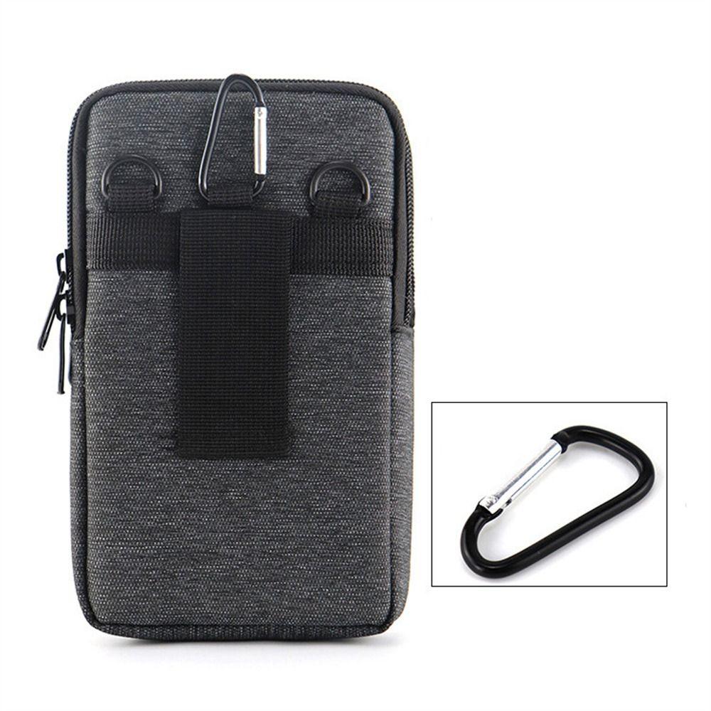 Single Double Layer Men Phone Pouch Waterproof Cellphone Bag Phone Waist Bag Outdoor Phone Storage