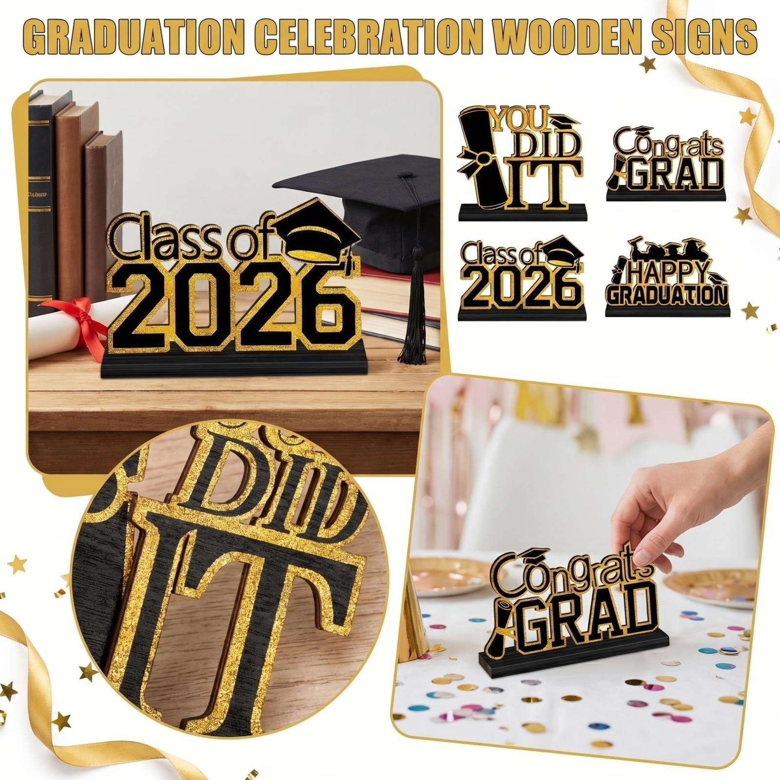

Graduation Wooden Desktop Decoration one size