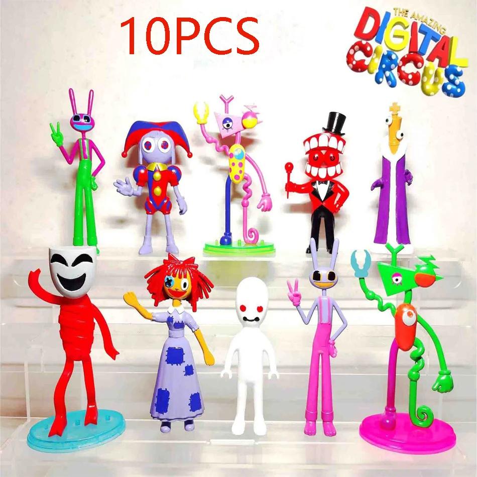 7-12Pcs The Amazing Digital Circus Figure Pomni And Jax Plushie Doll Toys Cute Amazing Digital Circus Figure  Children Christmas