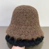 New Wavy Edge Knitted Hat Women's Autumn and Winter Warm Bucket Hat Bucket Hat