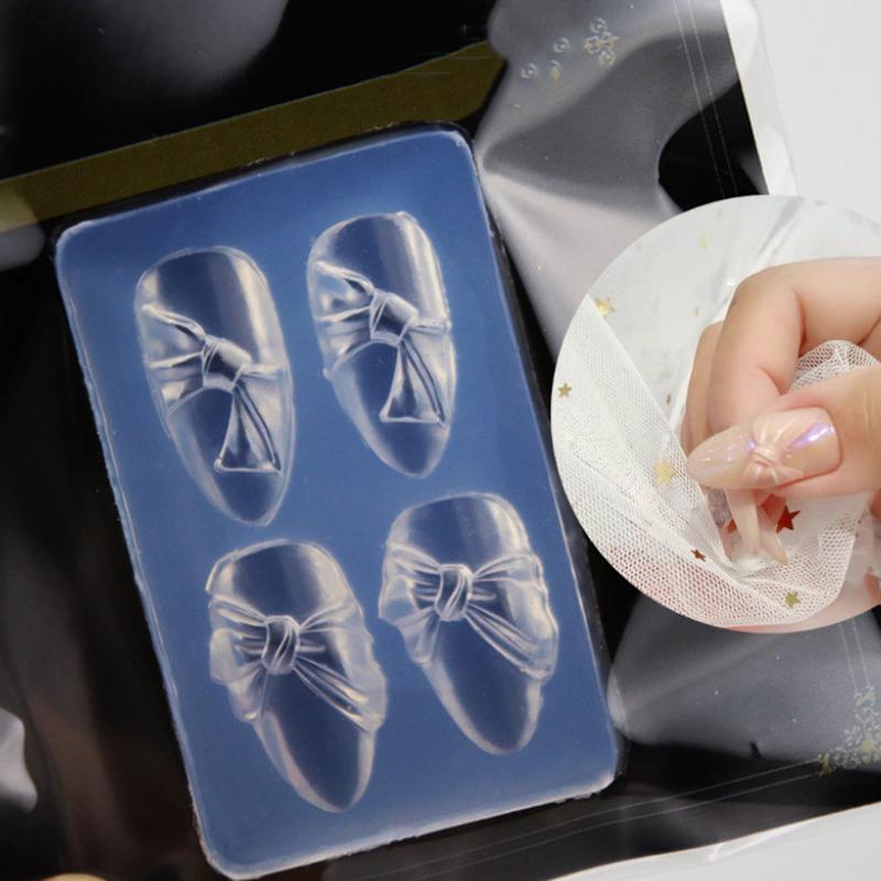 Nail Silicone Molds Stamp Reusable Nail Charms Nail Tools Stereoscopic Decoration Accessories Relief Butterfly Decal