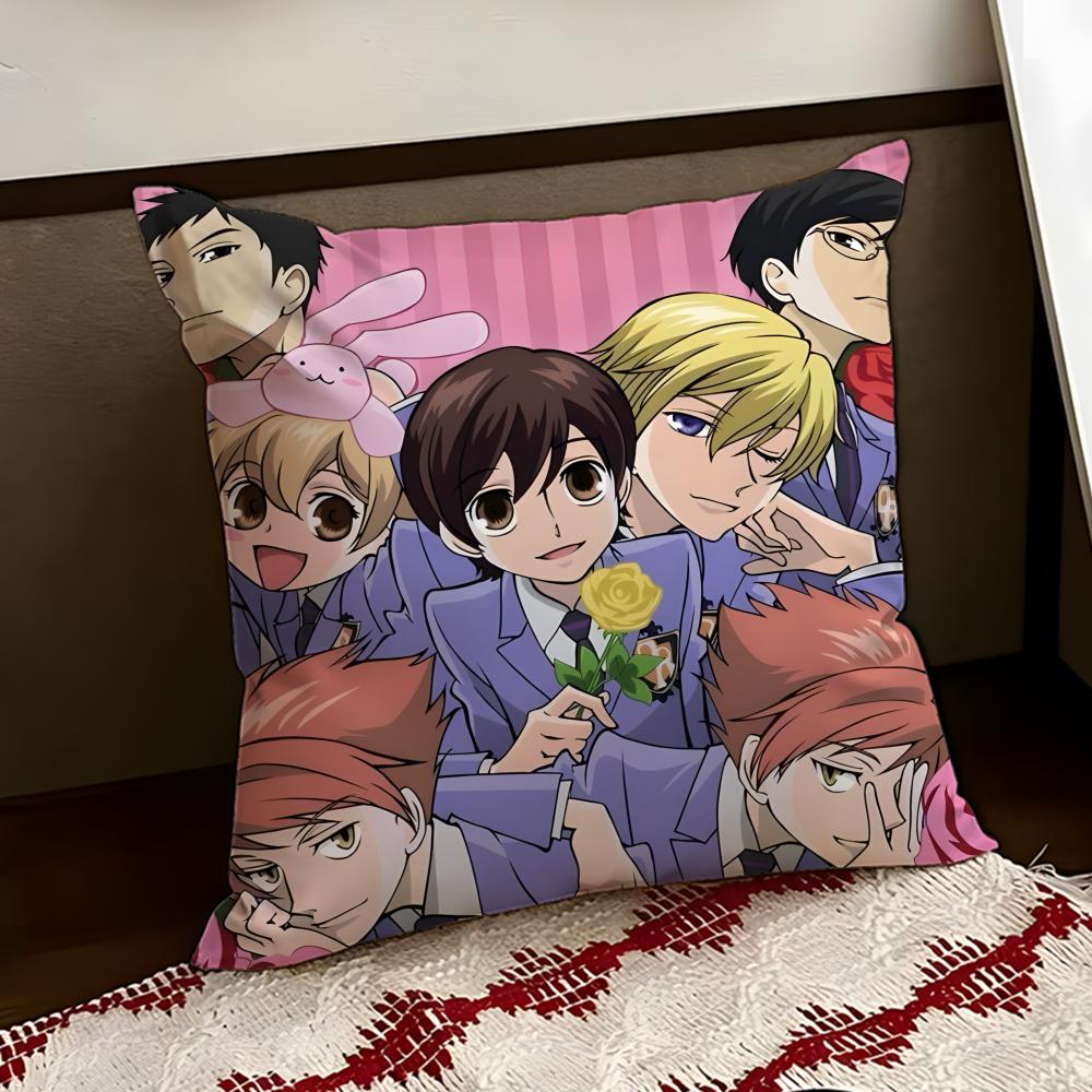 OOuran High SSchool Host Club Cushion Cover Reversible Soft Durable Pillow Cover Home Car MultiScene Use for Daily Comfort