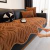 Solid Sofa Cushion Winter Plush Non-Slip Sofa Throw Cover Soft Fuzzy Furniture Protector Couch Pad Irregular Fleece Thick Mats