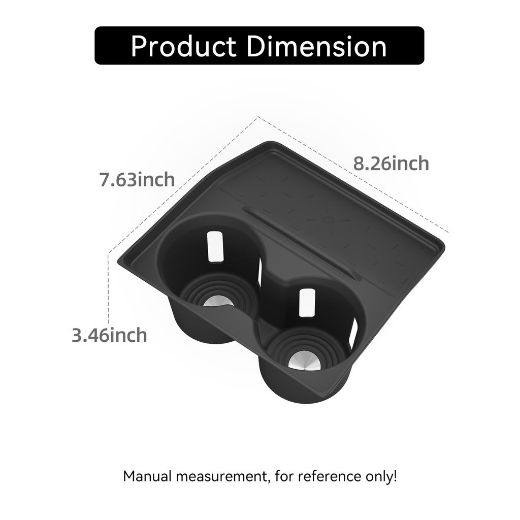 Smabee for Mazda CX-5 2026+ Center Console Cup Holder Shock-Absorbing Drinks Tray TPE Organizer Car Interior Accessories Black