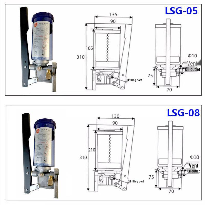 Hand-Operated Grease Pump for Injection Molding Automation (LSG-03/05/08)