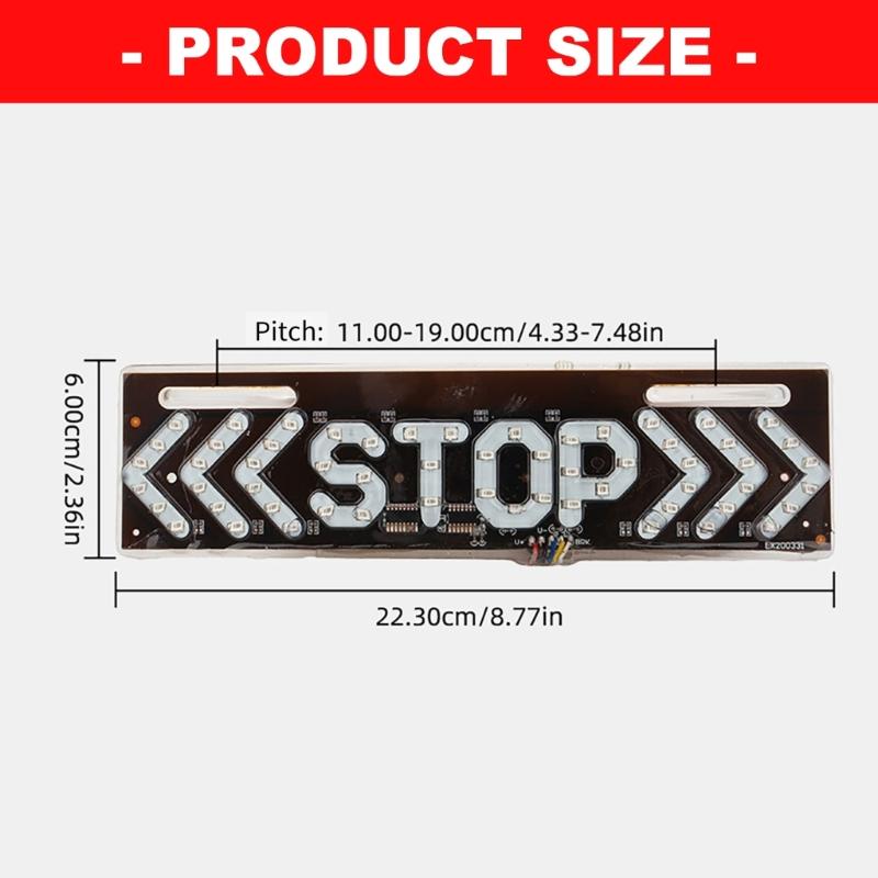 High Brightness LED Flashing Motorcycle Stop Brake Light With Arrows Turn Signal For Enhanced Safety And Style